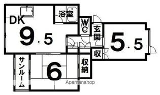 ヒルサイドテラス【1階】の間取り